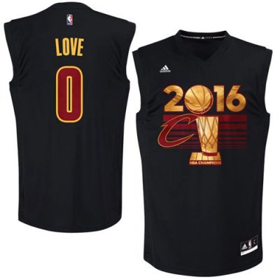 Jerseys Factory Cheap Cavaliers #0 Kevin Love Black 2016 NBA Fin