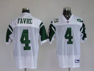 Jerseys Factory Cheap Jets Brett Favre #4 Stitched White NFL Jer
