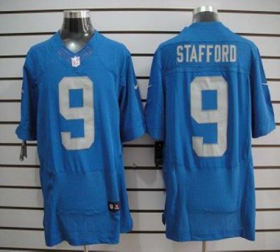 Jerseys Factory Cheap Nike Lions #9 Matthew Stafford Blue Altern