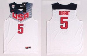 Jerseys Factory Cheap Nike 2014 Team USA #5 Kevin Durant White S