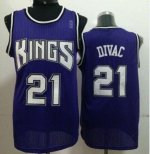 Jerseys Factory Cheap Kings #21 Vlade Divac Purple Throwback Sti