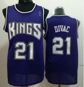 Jerseys Factory Cheap Kings #21 Vlade Divac Purple Throwback Sti