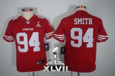 Jerseys Factory Cheap Nike 49ers #94 Justin Smith Red Team Color