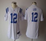 Jerseys Factory Cheap Nike Colts #12 Andrew Luck White Women's N