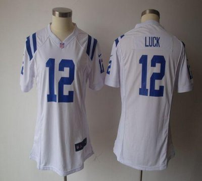 Jerseys Factory Cheap Nike Colts #12 Andrew Luck White Women's N