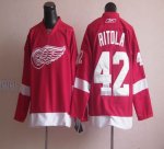 Jerseys Factory Cheap Red Wings #42 Mattias Ritola Red Embroider