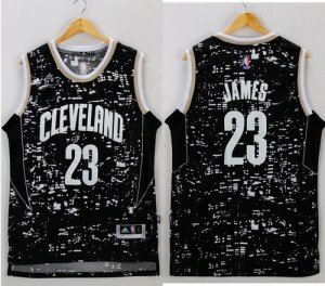 Jerseys Factory Cheap Cavaliers #23 LeBron James Black City Ligh