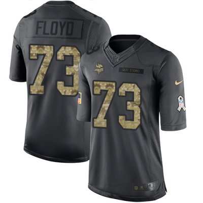 Jerseys Factory Cheap Nike Vikings #73 Sharrif Floyd Black Men's