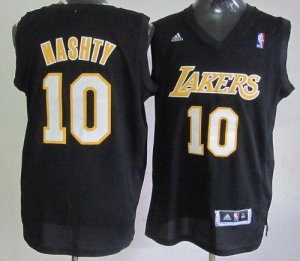 Jerseys Factory Cheap Lakers #10 Steve Nash Black Nashty Stitche