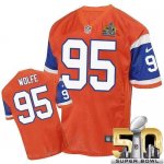 Jerseys Factory Cheap Nike Broncos #95 Derek Wolfe Orange Throwb