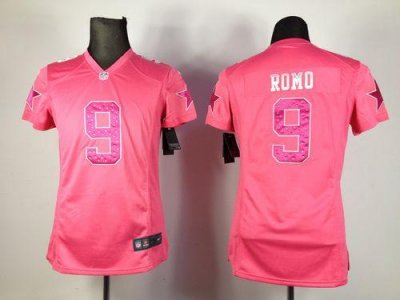 Jerseys Factory Cheap Nike Cowboys #9 Tony Romo Pink Sweetheart