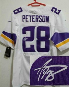 Jerseys Factory Cheap Nike Vikings #28 Adrian Peterson White Men