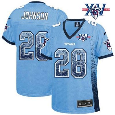 Jerseys Factory Cheap Nike Titans #28 Chris Johnson Light Blue T