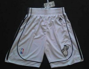 Jerseys Factory Cheap Miami Heat White On White NBA Shorts