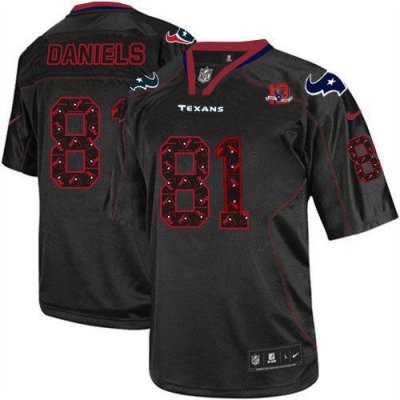 Jerseys Factory Cheap Nike Texans #81 Owen Daniels New Lights Ou