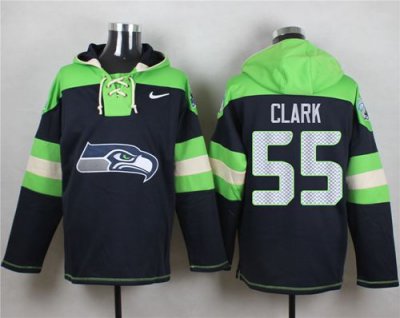 Jerseys Factory Cheap Nike Seahawks #55 Frank Clark Steel Blue P