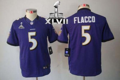 Jerseys Factory Cheap Nike Ravens #5 Joe Flacco Purple Team Colo