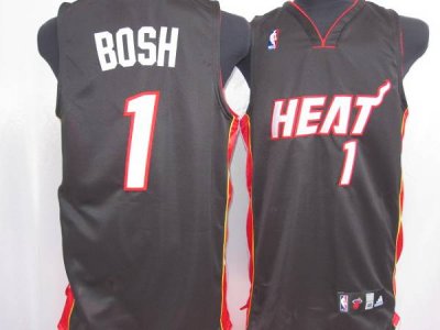 Jerseys Factory Cheap Heat #1 Chris Bosh Stitched Black NBA Jers
