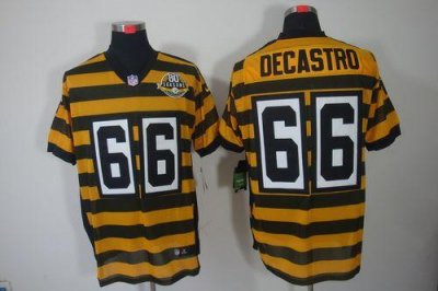 Jerseys Factory Cheap Nike Steelers #66 David DeCastro Yellow/Bl