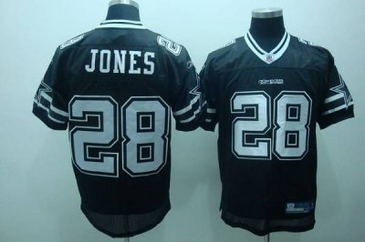 Jerseys Factory Cheap Cowboys #28 Felix Jones Black Shadow Stitc