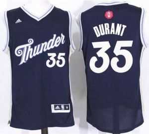 Jerseys Factory Cheap Thunder #35 Kevin Durant Navy Blue 2015-20