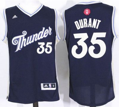Jerseys Factory Cheap Thunder #35 Kevin Durant Navy Blue 2015-20