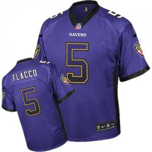 Jerseys Factory Cheap Nike Ravens #5 Joe Flacco Purple Team Colo