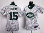 Jerseys Factory Cheap Nike Jets #15 Tim Tebow Zebra Women's Embr