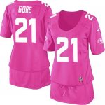 Jerseys Factory Cheap Nike 49ers #21 Frank Gore Pink Women's Bre