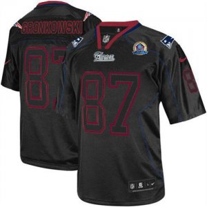 Jerseys Factory Cheap Nike Patriots #87 Rob Gronkowski Lights Ou