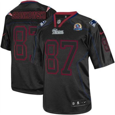 Jerseys Factory Cheap Nike Patriots #87 Rob Gronkowski Lights Ou
