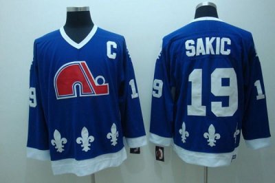 Jerseys Factory Cheap Nordiques #19 Joe Sakic Embroidered CCM Th