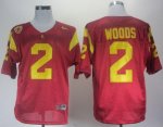 Jerseys Factory Cheap Trojans #2 Robert Woods Red With Pac-12 Pa