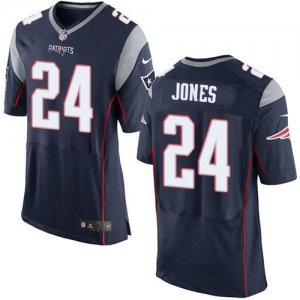 Jerseys Factory Cheap Nike Patriots #24 Cyrus Jones Navy Blue Te