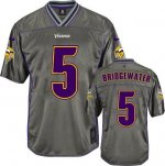 Jerseys Factory Cheap Nike Vikings #5 Teddy Bridgewater Grey Men
