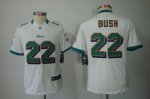 Jerseys Factory Cheap Nike Dolphins #22 Reggie Bush White Youth