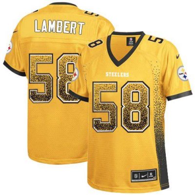 Jerseys Factory Cheap Nike Steelers #58 Jack Lambert Gold Women'