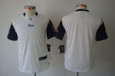 Jerseys Factory Cheap Nike Rams Blank White Youth Embroidered NF
