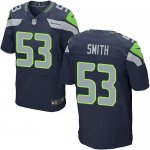 Jerseys Factory Cheap Nike Seahawks #53 Malcolm Smith Steel Blue
