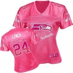 Jerseys Factory Cheap Nike Seahawks #24 Marshawn Lynch Pink Wome