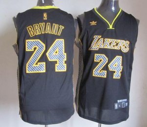 Jerseys Factory Cheap Lakers #24 Kobe Bryant Black Electricity F