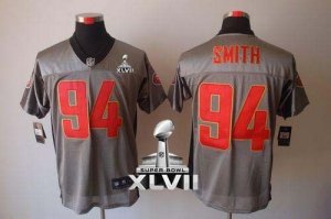Jerseys Factory Cheap Nike 49ers #94 Justin Smith Grey Shadow Su