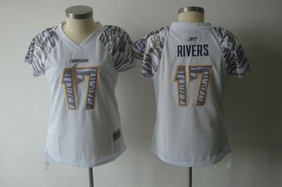 Jerseys Factory Cheap Chargers #17 Philip Rivers White Women's Z