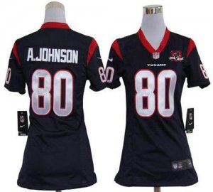 Jerseys Factory Cheap Nike Texans #80 Andre Johnson Navy Blue Te