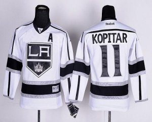 Jerseys Factory Cheap Kings #11 Anze Kopitar White Road Embroide