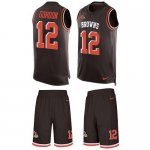 Jerseys Factory Cheap Nike Browns #12 Josh Gordon Brown Team Col