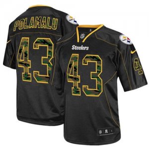 Jerseys Factory Cheap Nike Steelers #43 Troy Polamalu Black Men'