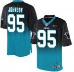 Jerseys Factory Cheap Nike Panthers #95 Charles Johnson Black/Bl