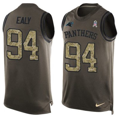 Jerseys Factory Cheap Nike Panthers #94 Kony Ealy Green Men's St