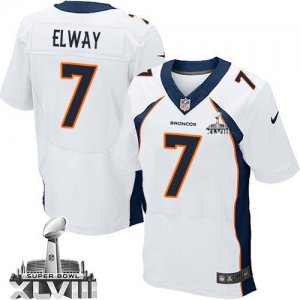 Jerseys Factory Cheap Nike Broncos #7 John Elway White Super Bow